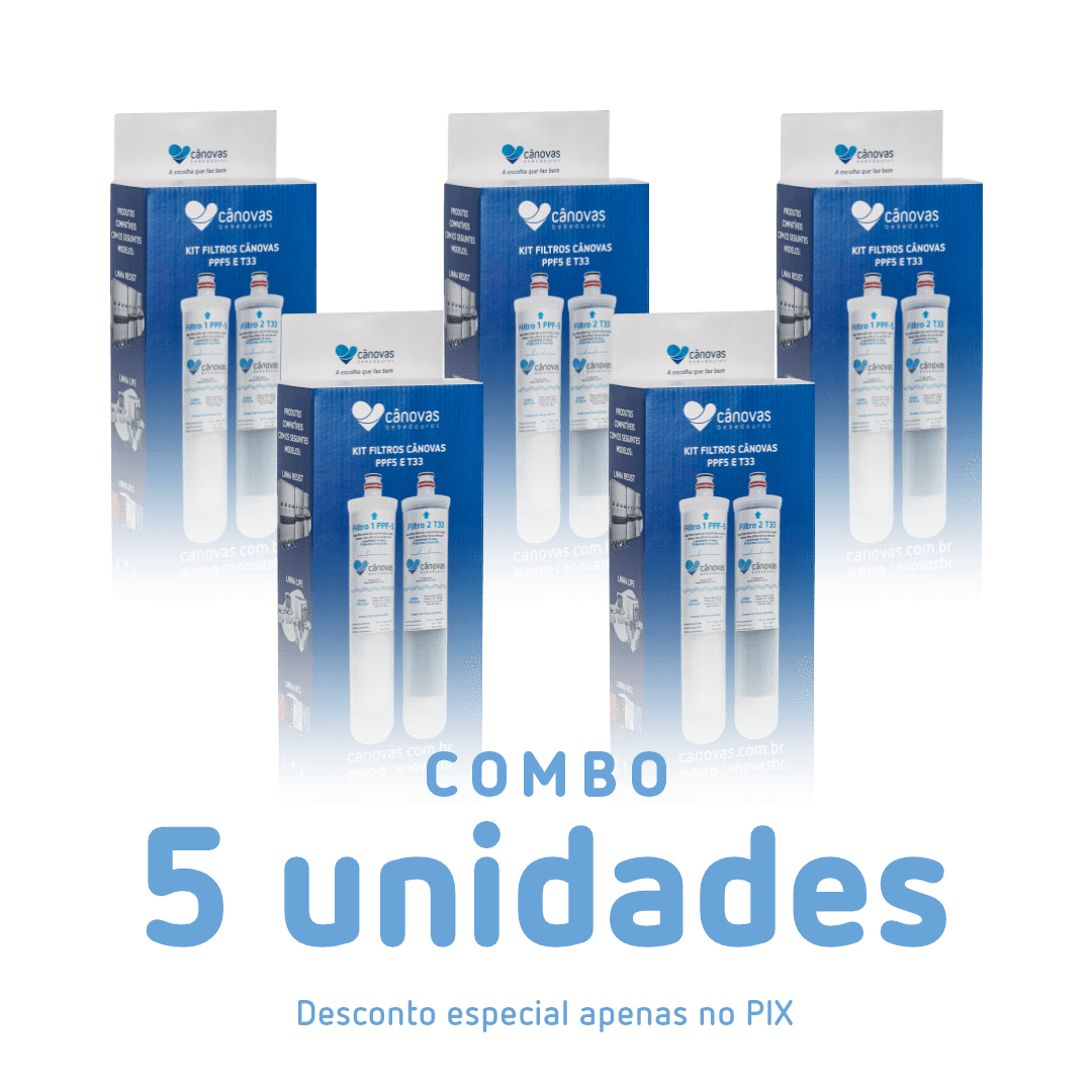 Combo Kit Fltros Cânovas 5 Unidades (PPF-5 e T33)